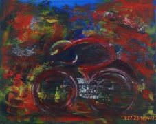 ... eenzame fietser ...  